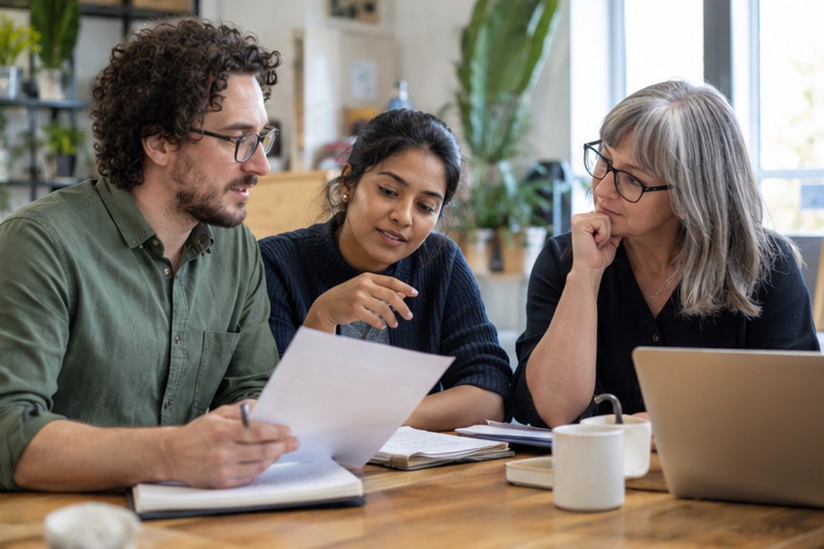 Editorial team checking independent business energy guidance, relevant to how we use quote-request information